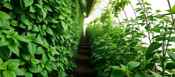 Plants Lining a Path