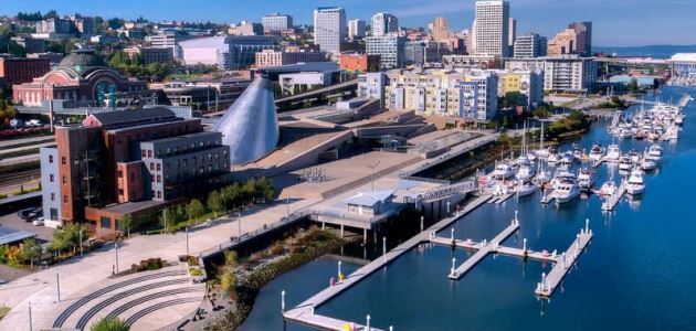 Tacoma started by cleaning the waterways, polluted from decades of industry. New strategies, new technologies, such as "fingerprinting" of pollutants in the water, and new processes were developed, in partnership between UW Tacoma and the city. (Economic Development Board for Tacoma-Pierce County photo)